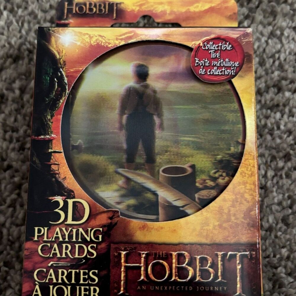 The Hobbit An Unexpected Journey Limited Edition 3D Playing Cards Tin